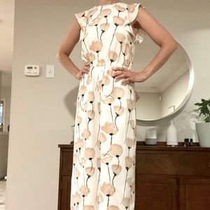 Wilfred fleurette jumpsuit - white with pink floral pattern - xxs